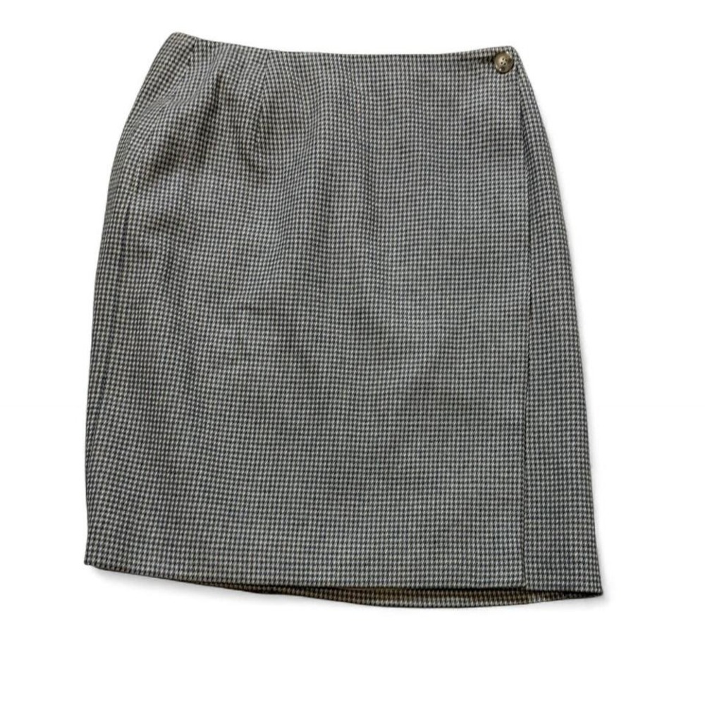 Vintage Wool Houndstooth Mini Skirt‎